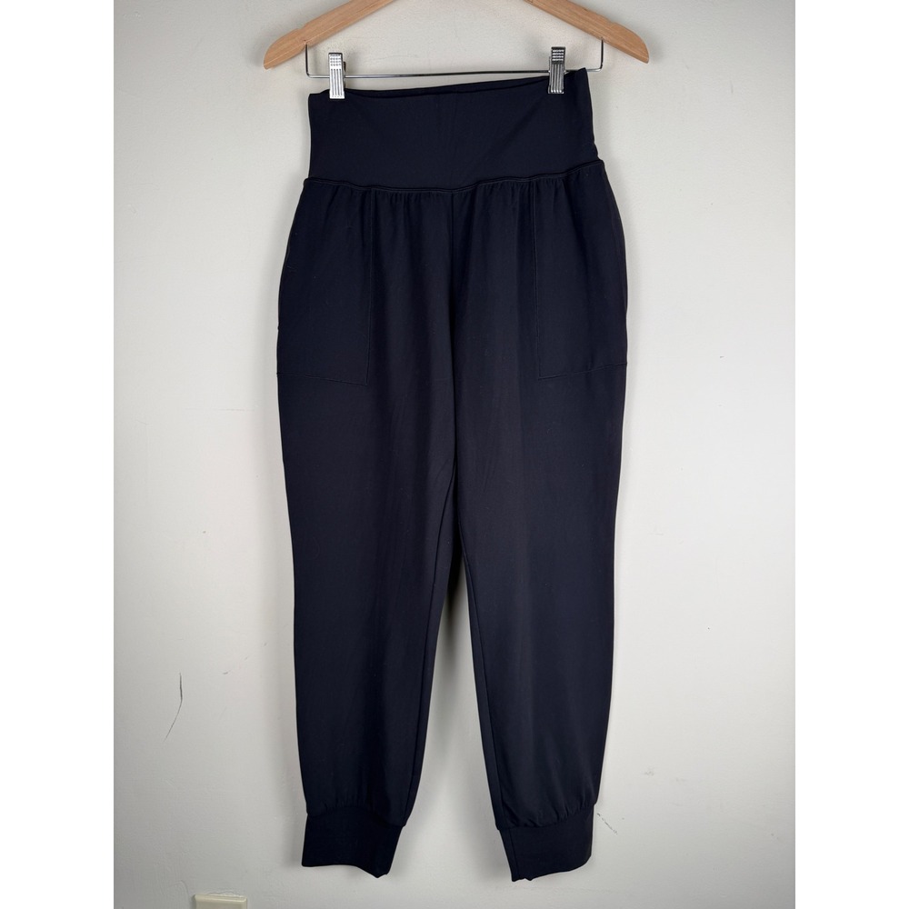 Athleta Salutation Jogger in Powervita Black Pants Elastic Waist Pockets Medium